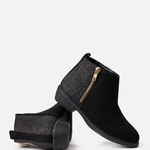 Fabkids Black Sparkle Ankle Boots